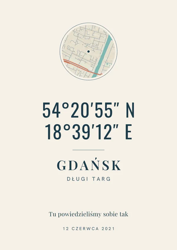 Coordinates poster — Meridian