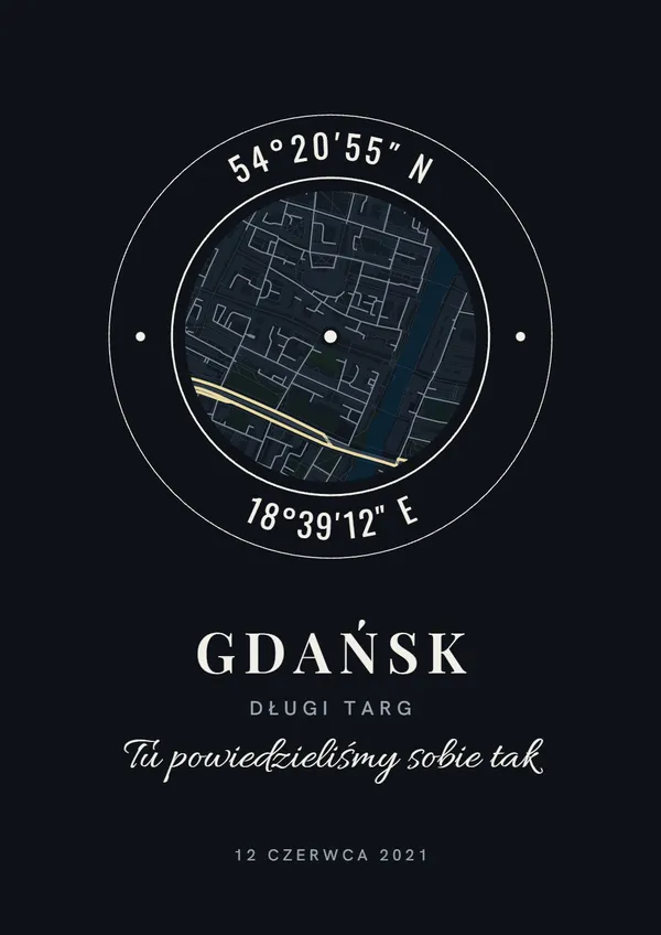 Coordinates poster — Postmark